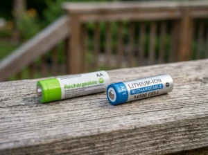 Solar lights catch fire risk compared across NiMH and lithium battery chemistry.