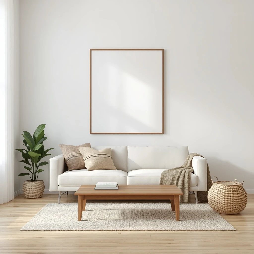 style-minimalist-living-room-featured Bright living room showing how to style minimalist living room furniture and color palette.