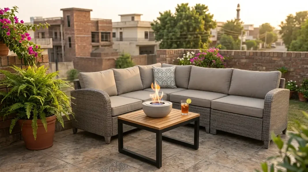 tabletop-bioethanol-fire-bowls-featured Tabletop bioethanol fire bowls burning beside a modular outdoor sectional.