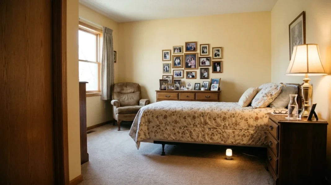 adapt-bedroom-aging-adults-safe-familiar-room Personal bedroom that shows how to adapt bedroom aging adults need with small safety changes.