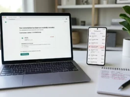 Cancellation confirmation shown to cancel accidental subscription order.