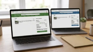 Two seller carts compared side by side to stop hidden shipping fees.